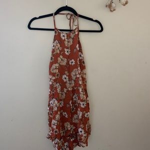 Beautiful burnt orange floral romper